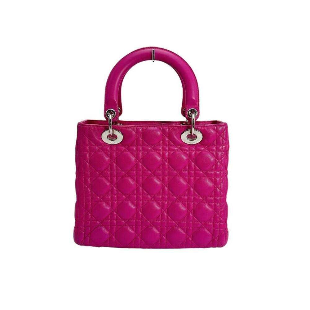 CHRISTIAN DIOR Pink Lambskin Leather Shoulder Bag - Picture 2 of 16
